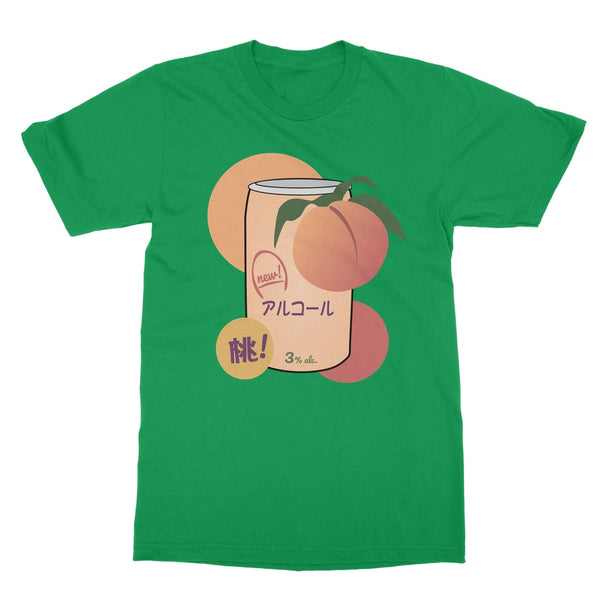 Japanese Peach Alcohol Drink T-Shirt (Foodie Collection, Big Print)