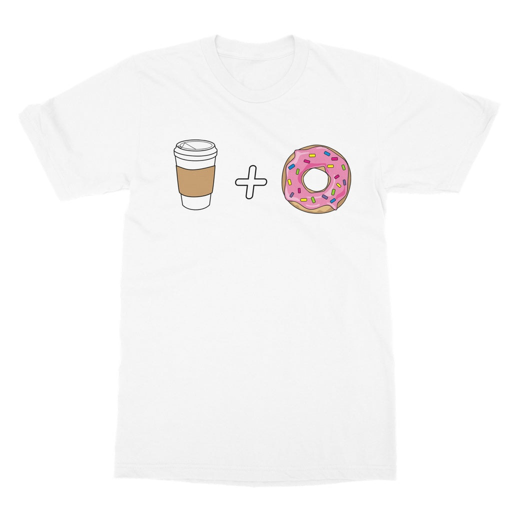 Coffee and Donuts T-Shirt (Foodie Collection, Big Print)