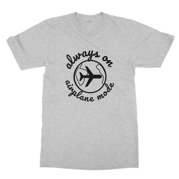 Travel Collection Apparel - Always on Airplane Mode T-Shirt (Big Print)