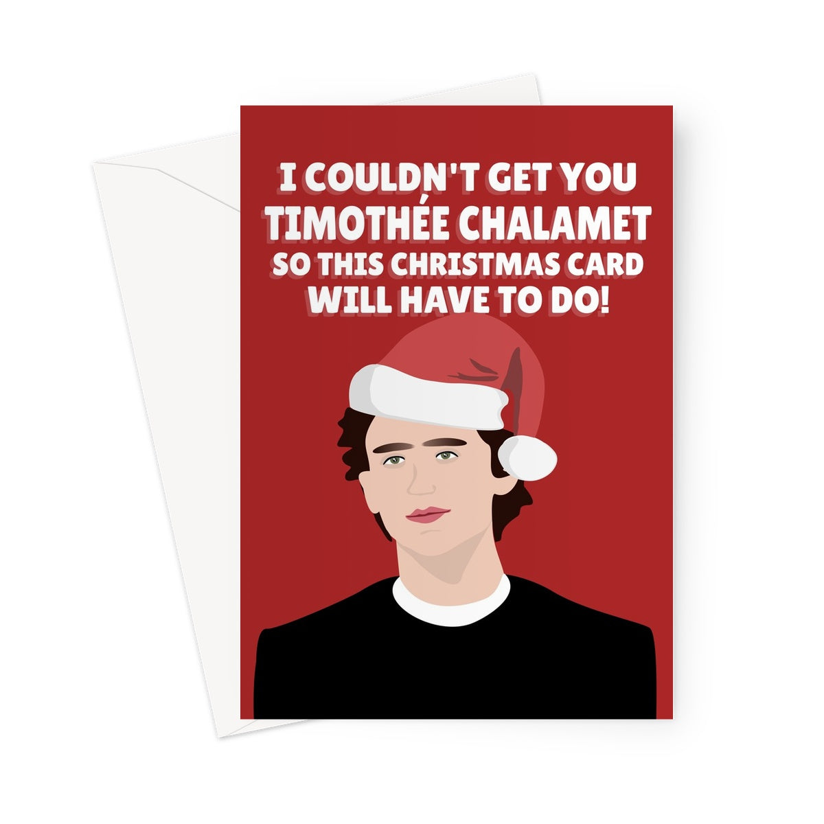 I Couldn't Get You Timothée Chalamet So This Christmas Card Will Have To Do Fancy Love Funny Film Movie Xmas Greeting Card