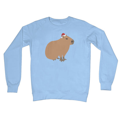 Capybara Christmas Jumper Sweater Cute Kawaii Nature Animals Capy Social Media Xmas Trend Gerbil Rodent Hamster  Crew Neck Sweatshirt