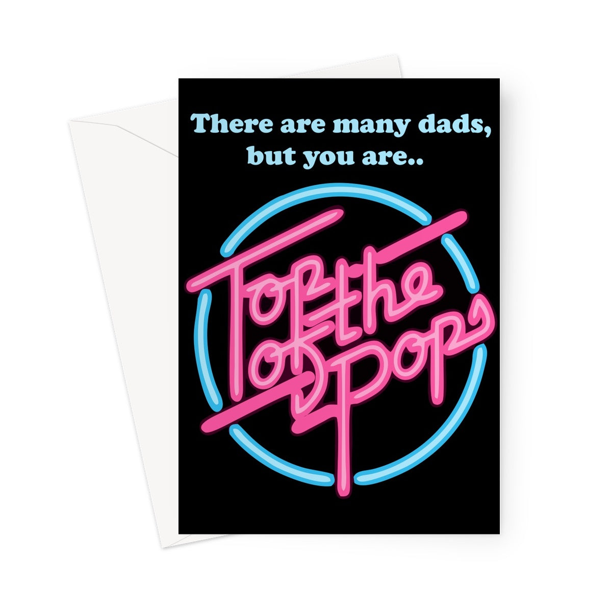 Top of the Pops Father's Day Birthday Dad Funny Meme Music 80s Retro Greeting Card