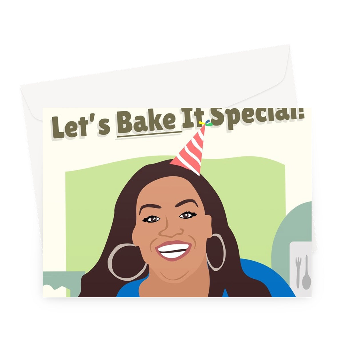 Happy Birthday, Babes! Let's Bake It Special! Alison Hammond Bake Off Celebrity Fan Funny TV Show Greeting Card