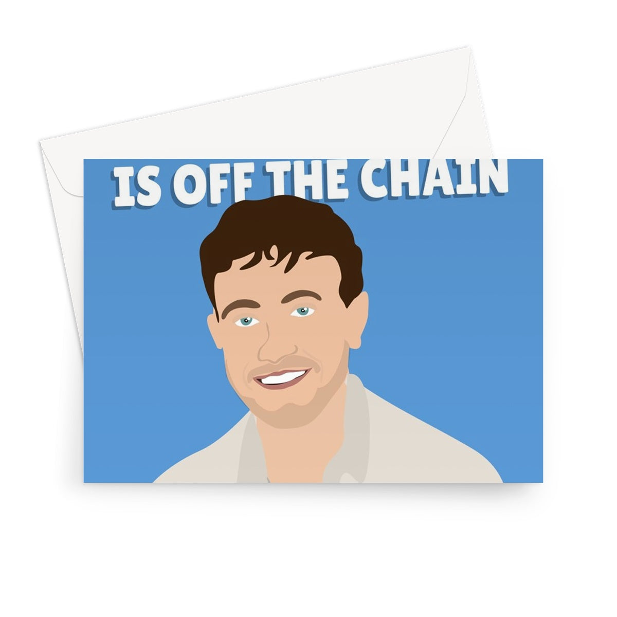 I Hope Your Birthday Is Off The Chain Funny Film Movie Celebrity Paul Mescal Fancy Fan Icon Pun Punny Greeting Card