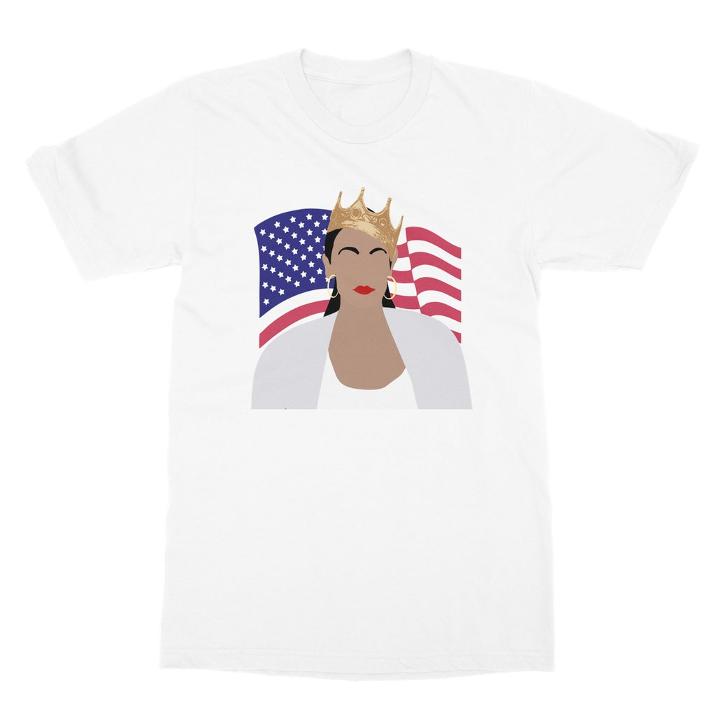 Notorious AOC Biggie Smalls American Flag Design Softstyle T-Shirt