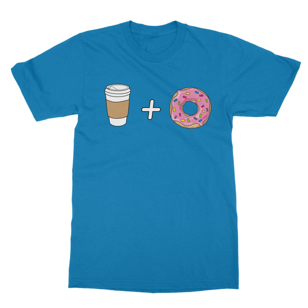 Coffee and Donuts T-Shirt (Foodie Collection, Big Print)