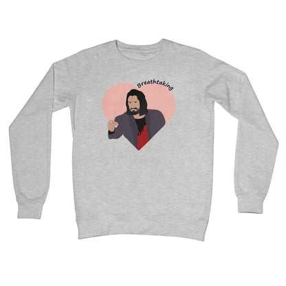 Keanu Reeves Breathtaking NEW Big Print Jumper Crew Neck Sweatshirt