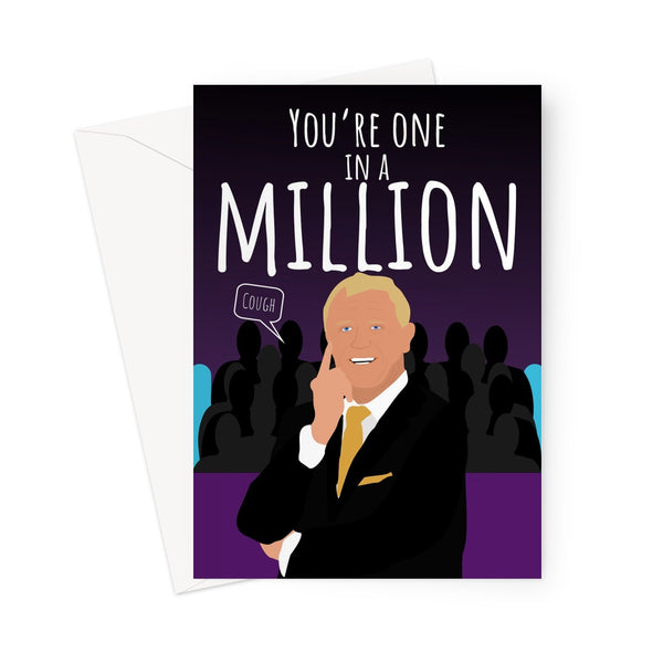 You're One in a Million (cough) Millionare Funny Quiz Birthday Anniversary Mother's Day British  Greeting Card