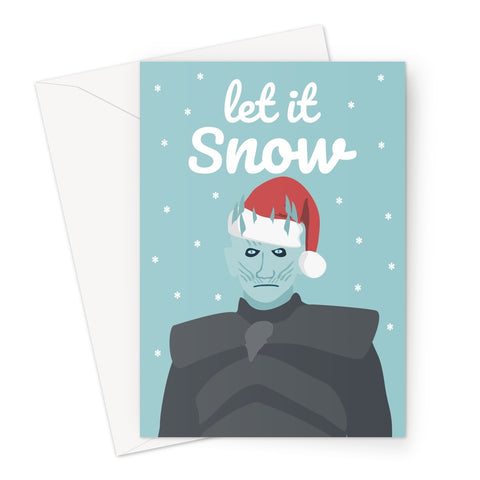 Let it Snow The Night King Fan Funny Christmas Greeting Card