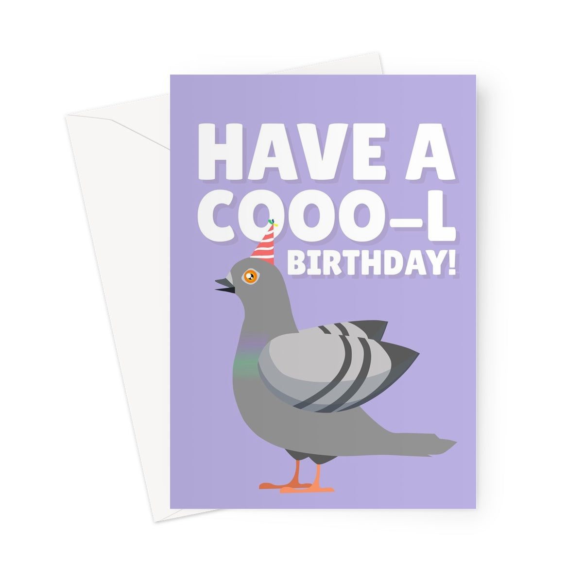 Have A Cooo-l Birthday Funny Pigeon Cool Nature Animals Pun Punny Cute Greeting Card