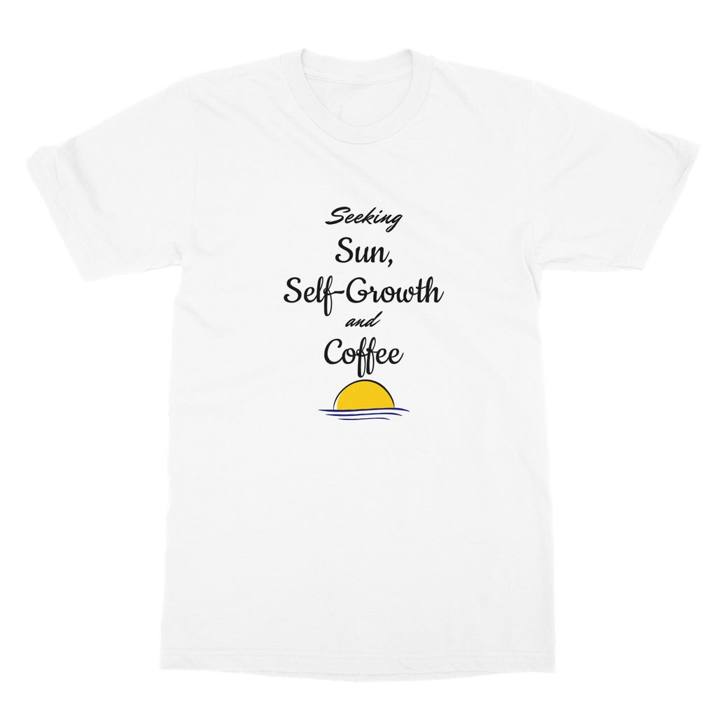 Travel Collection Apparel - 'Seeking Sun Self Growth & Coffee' T-Shirt