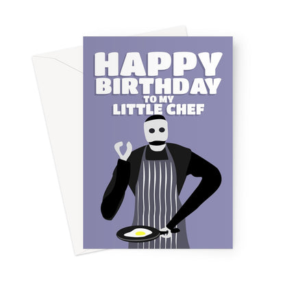 Happy Birthday to my Little Chef Tiktok Meme Social Media Fried Egg Monster Funny Hilarious Viral Greeting Card