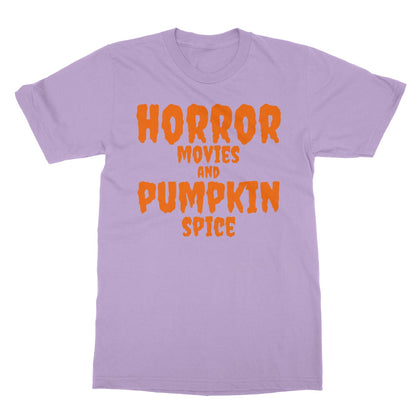 Halloween Apparel - Horror Movies and Pumpkin Spice  Softstyle T-Shirt