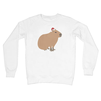 Capybara Christmas Jumper Sweater Cute Kawaii Nature Animals Capy Social Media Xmas Trend Gerbil Rodent Hamster  Crew Neck Sweatshirt