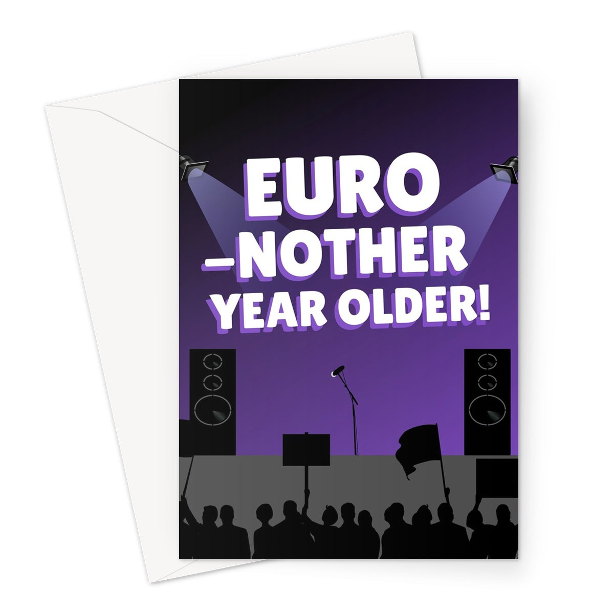 Euro-nother Year Older! Birthday Funny Eurovision Song Mae Muller Fan Sam Ryder Greeting Card