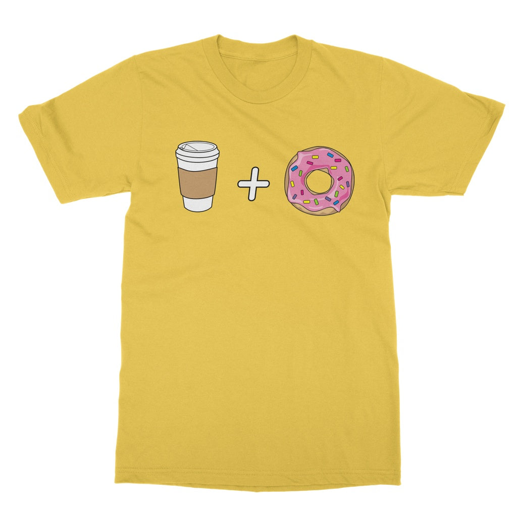 Coffee and Donuts T-Shirt (Foodie Collection, Big Print)