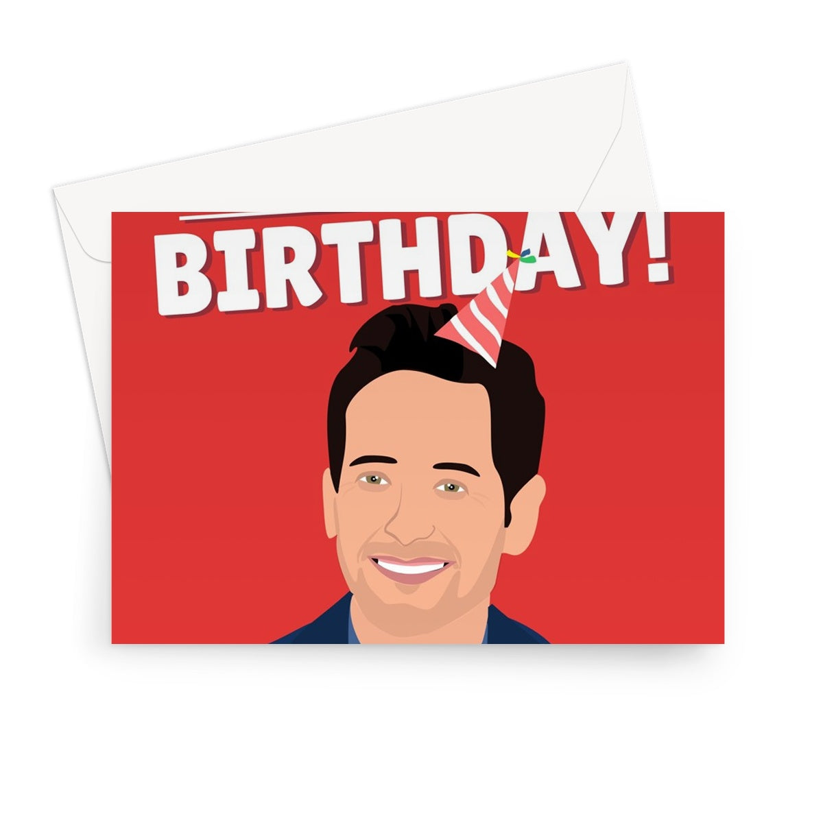 Have a Ruddy Good Birthday Paul Rudd Film Movie Celebrity Fan Funny Pun Greeting Card