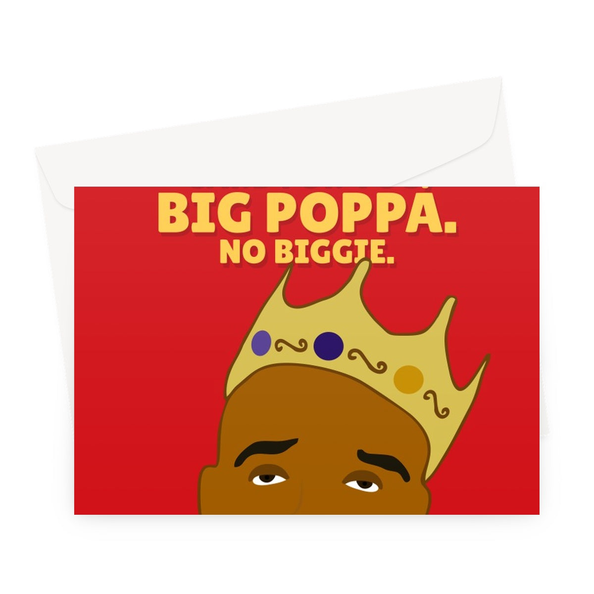 Got a Father's Day Card For You, Big Poppa. No Biggie. Funny Notorious Dad Card Punny Music Retro  Greeting Card