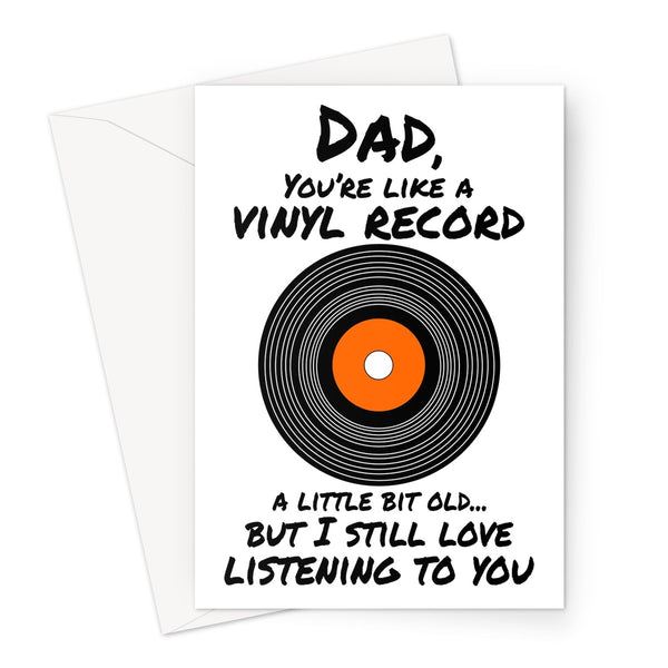 Dad vinyl custom father's day Greeting Card