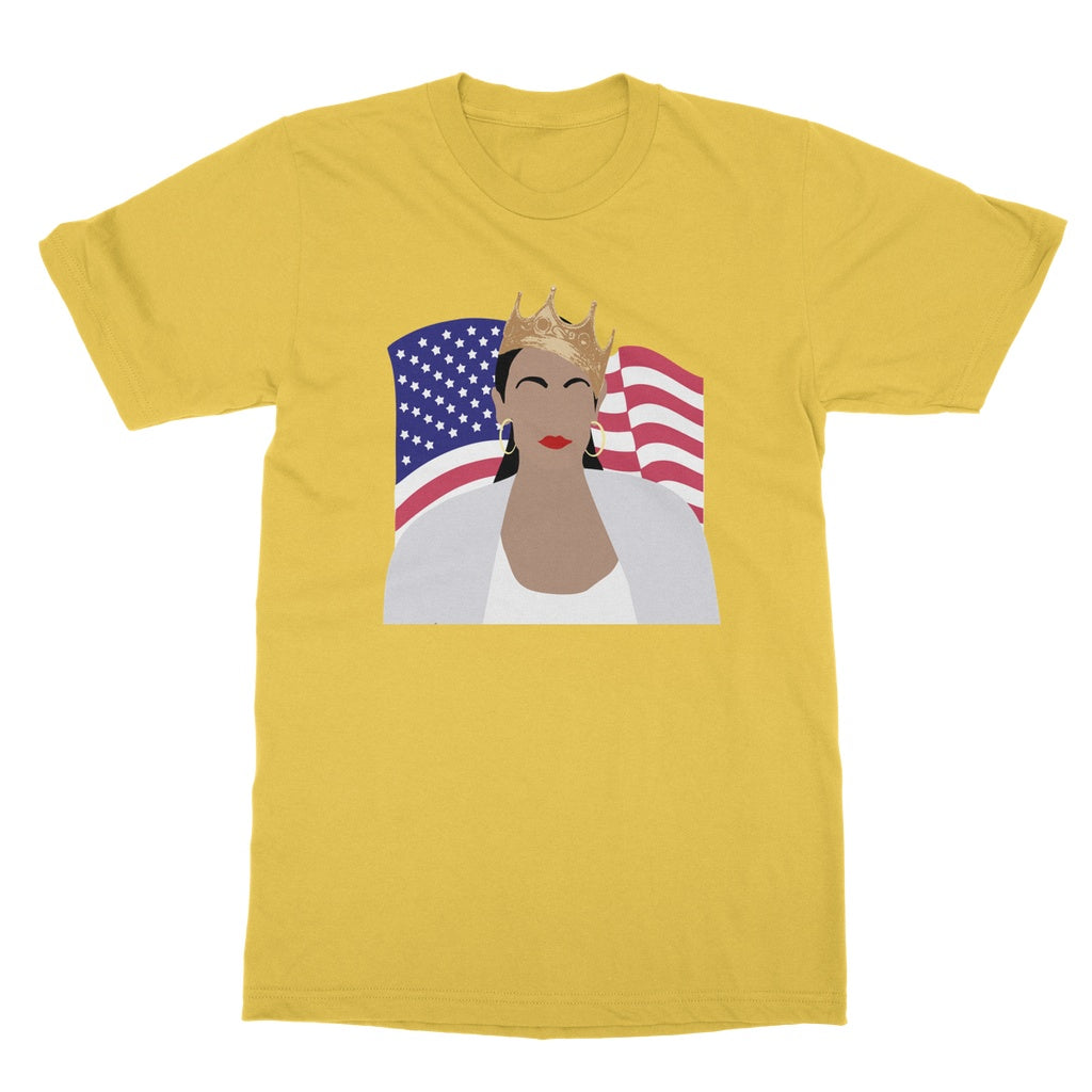 Notorious AOC Biggie Smalls American Flag Design Softstyle T-Shirt