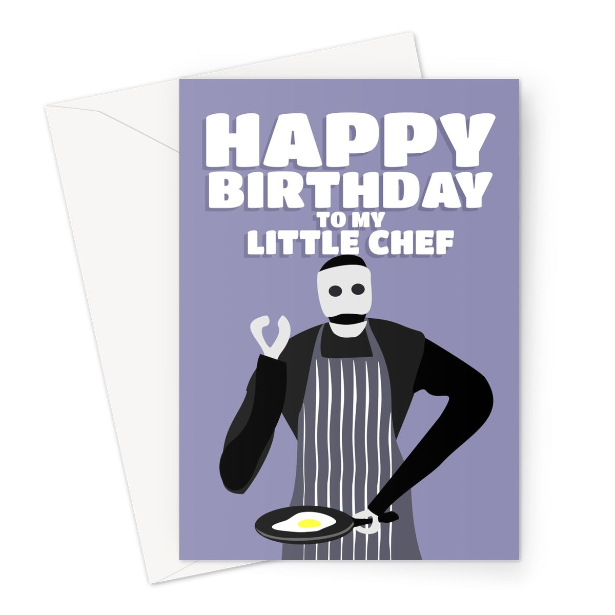 Happy Birthday to my Little Chef Tiktok Meme Social Media Fried Egg Monster Funny Hilarious Viral Greeting Card